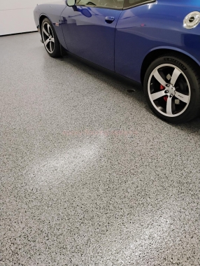 Epoxy Color flake garage floor