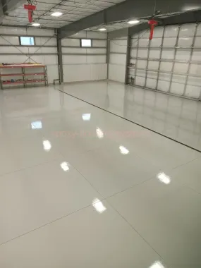 epoxy flooring airplane hangar